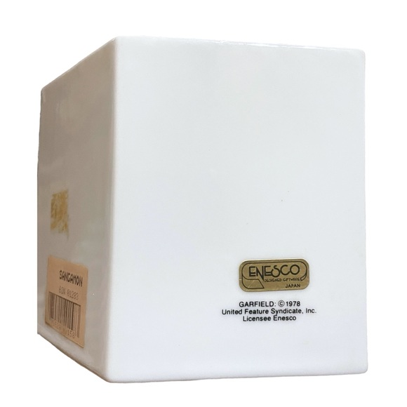 Vintage Garfield 70's Ceramic Birthday Card Plaque Laughing at Birthday Age! - Picture 5 of 12